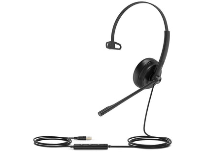 Uh34 Mono (Monaural) Usb Headset, Boom Microphone, Noise Canceling