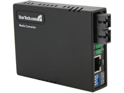 Convertidor de medios de fibra óptica a Ethernet 10/100 Sc con PoE de Startech.Com