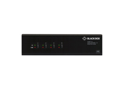Black Box Corp 4 Port Dual Head Hdmi/Dpusb3Audiokvm Switch