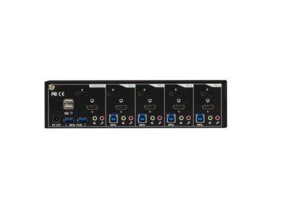 Black Box Corp 4 Port Dual Head Hdmi/Dpusb3Audiokvm Switch