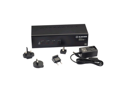 Black Box Corp 4 Port Dual Head Hdmi/Dpusb3Audiokvm Switch