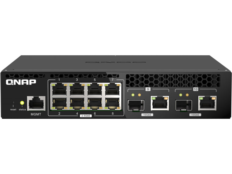Commutateur rackable QNAP Qsw-M2108-2C, commutateur de gestion, 8 ports 2,5 GHz