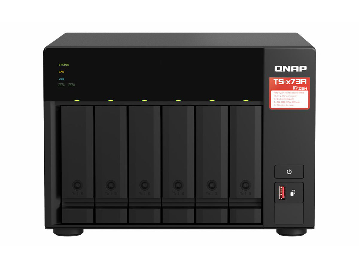 Escritorio QNAP de 6 bahías NAS/ISCSI IP-San, AMD Ryzen serie V1000 V1500B