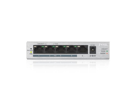 Zyxel Gs1005Hp - 5 Port Gigabit Poe+ Unmanaged Switch (60W Budget)