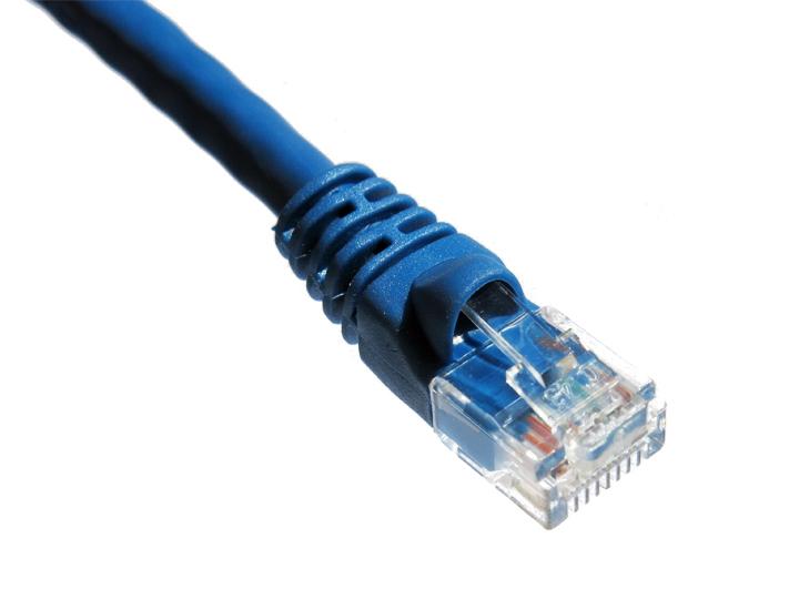 Cable de conexión Axiom Cat6A de 650 MHz, 4,2 m, con funda moldeada (azul)