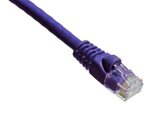 Cable de conexión Axiom Cat6A de 650 MHz de 4,2 m con funda moldeada (morado)