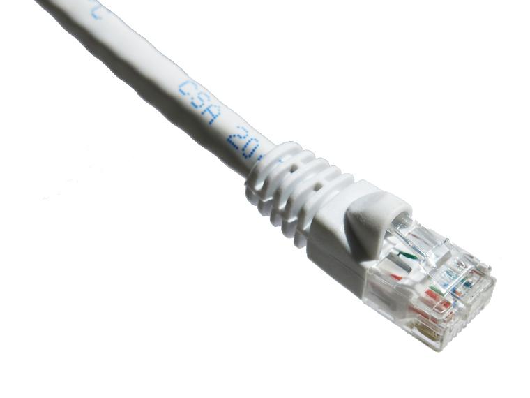 Cable de conexión Axiom Cat6A de 650 MHz, 4,2 m, con funda moldeada (blanco)