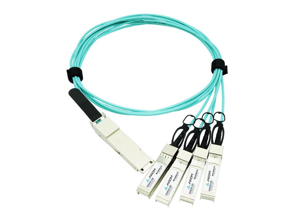 Cable óptico activo Axiom 100Gbase-Aoc Qsfp28 a 4 Sfp28, 5 m