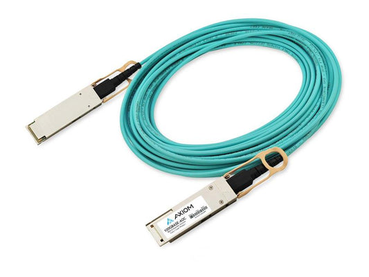 Câble optique actif Axiom 100Gbase-AOC Qsfp28 compatible Juniper 7 m