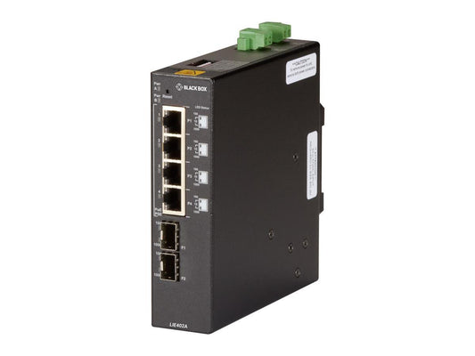 Black Box Corp 4P 10/100/1000Bt 60W Poe 2P Sfp Ind Unmgd Switch