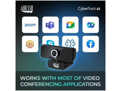 Webcam 4K (8,0 mégapixels) Ultra HD à mise au point manuelle avec microphone intégré