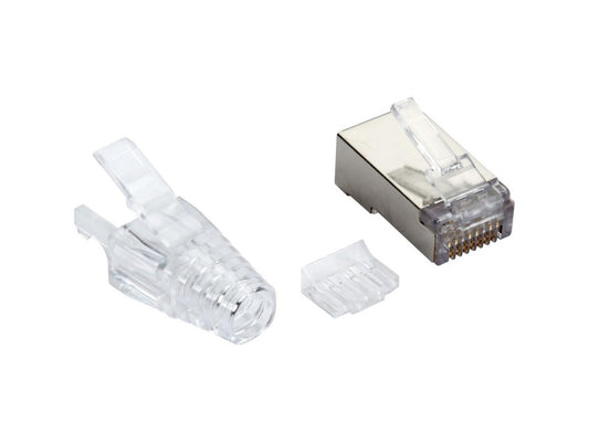 Black Box Corp Cat6A Modular Plugs With Clear Boots Stp 100 Pack