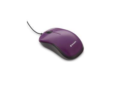 Souris optique filaire silencieuse - Violet