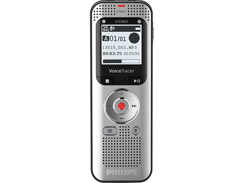 Grabadora Philips estéreo de 2 micrófonos