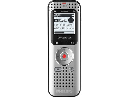 Grabadora Philips estéreo de 2 micrófonos