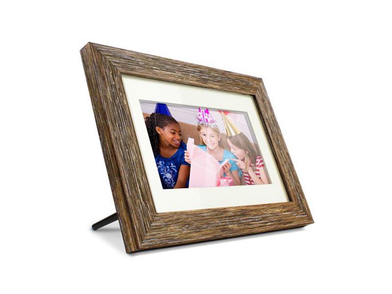 Aluratek 7 Distressed Wood Dig Pht Frm