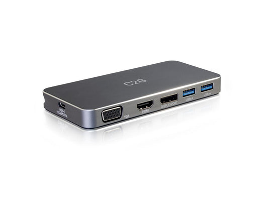 Estación de acoplamiento USB C C2G: estación de acoplamiento para dos monitores con resolución 4K