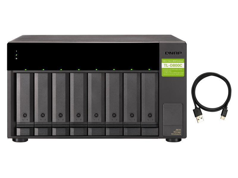 Unidad de expansión JBOD USB-C 3.1 Gen2 de 10 Gbps para escritorio QNAP de 8 bahías con