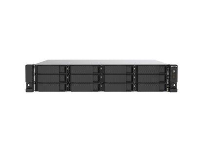 QNAP 2U NAS/ISCSI de 12 bahías con procesador IP. AMD Ryzen V1500B de cuatro núcleos a 2,2 GHz.