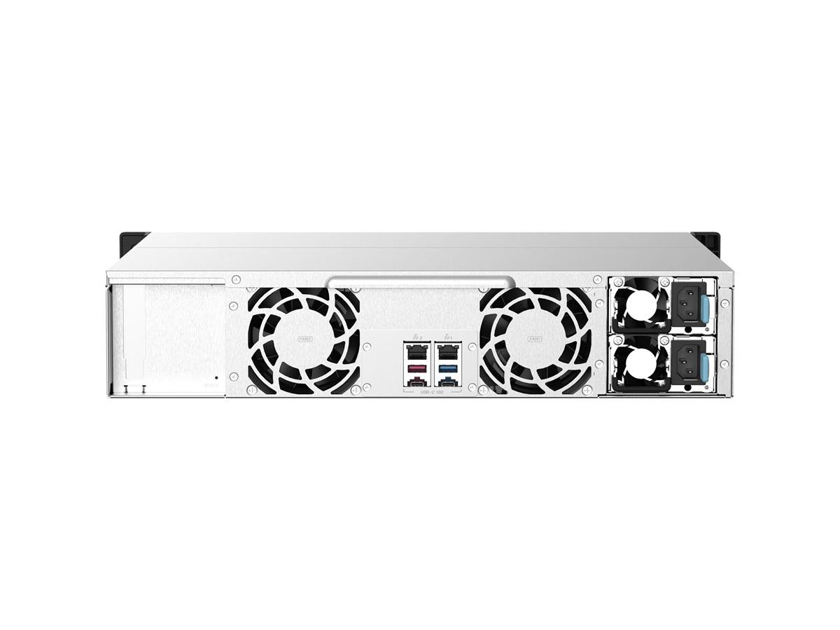 QNAP 2U NAS/ISCSI de 12 bahías con procesador IP. AMD Ryzen V1500B de cuatro núcleos a 2,2 GHz.