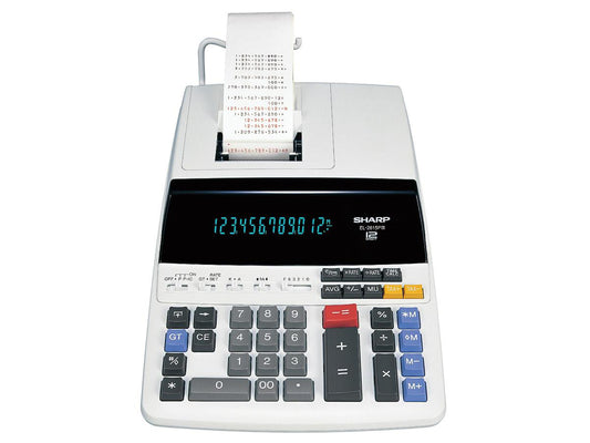 Sharp El2615Piii Pantalla fluorescente de 12 dígitos, 4,3 Lps con impresora de dos colores