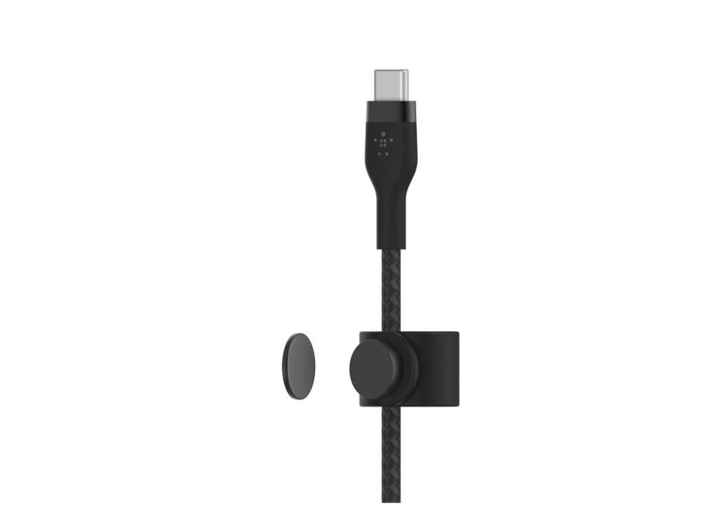Belkin, USB-C a Ltg, trenzado plateado, 2 m, negro
