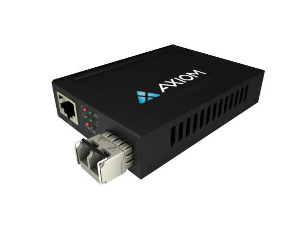 Convertidor de medios de fibra Axiom PoE+ RJ45 a 1000Base-SX de 1 Gbps - MMF, L