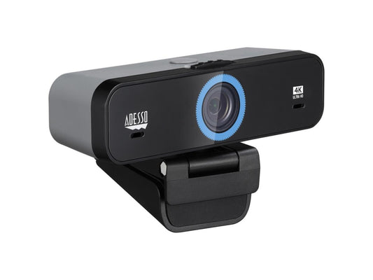 Webcam Adesso 4K Ultra HD avec audio/vidéo à champ de vision réglable intégré
