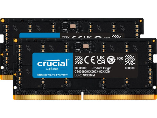 Kit Micron Crucial de 64 GB con 2 módulos Sodimm DDR5-4800 de 32 GB