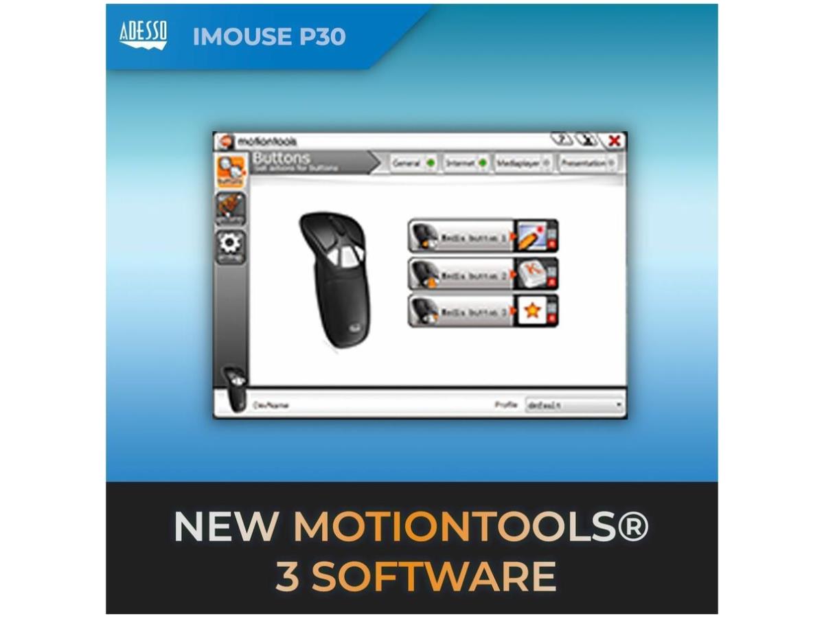 Adesso Wireless Presenter Mouse Air Mouse Go Plus