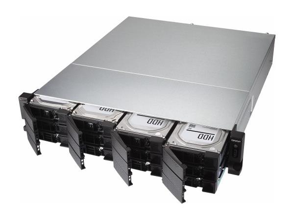 QNAP 2U 18 bahías (12 de 3,5 pulgadas + 6 de 2,5 pulgadas SATA 6 Gbps) Qts Hero Nas/Is
