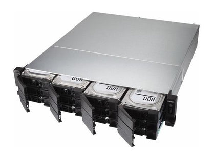 QNAP 2U 18 bahías (12 de 3,5 pulgadas + 6 de 2,5 pulgadas SATA 6 Gbps) Qts Hero Nas/Is