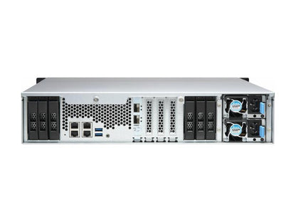 QNAP 2U 18 bahías (12 de 3,5 pulgadas + 6 de 2,5 pulgadas SATA 6 Gbps) Qts Hero Nas/Is