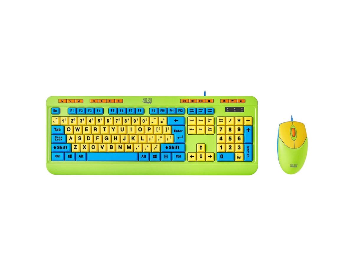 Adesso Antimcrbial Dktp Mltimed Keybd & Mse Cmb F/ Kids