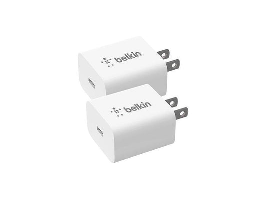 Chargeur mural USB-C Belkin 20 W (lot de 2), blanc, B2B