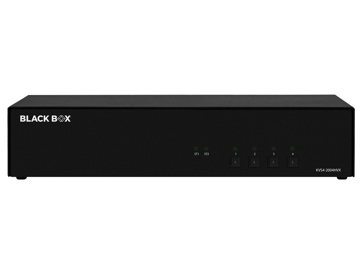 Conmutador KVM seguro Niap4 de 4 puertos y doble cabezal, presupuesto de Black Box n.° Q036413