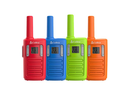 Cobra 16 Miles Range Family Walkie Talkie 4 Pack English Only