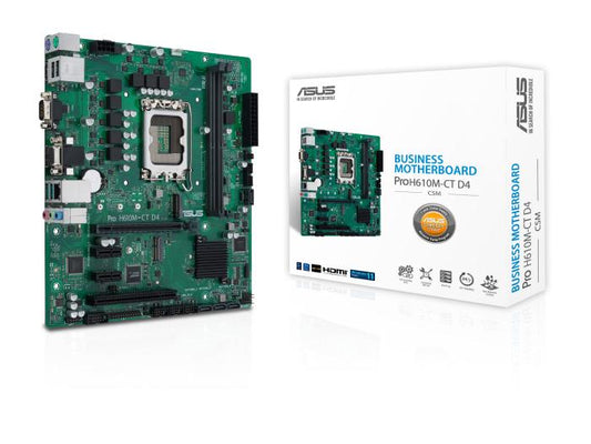 Asuspro H610M-Ct D4-Csm Intel Socket Lga1700 For 12Th Gen 2Ddr464G