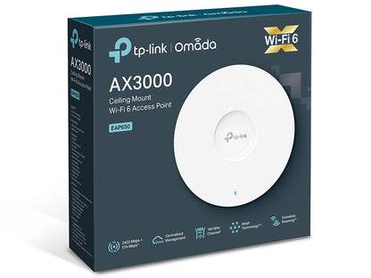 Tp-Link Ax3000 Ceiling Mount Wi-Fi 6 Access Point. Ultra-Fast Wifi
