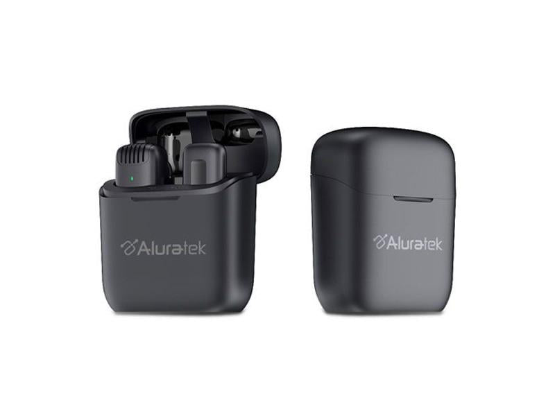 Aluratek Wireless Vlogging Lapel Mic Usb-C With Charging Case