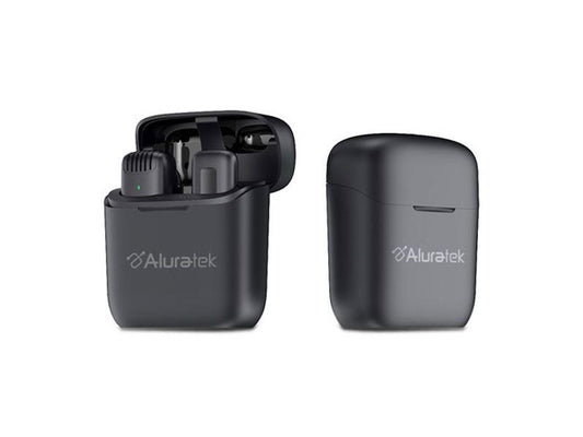 Aluratek Wireless Vlogging Lapel Mic Usb-C With Charging Case