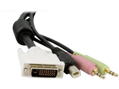 Startech.Com 4-In-1 Cable For Kvms With Dual Link Dvi And Usb - Au