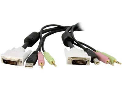 Cable 4 en 1 para KVM con doble enlace DVI y USB de Startech.Com - Au