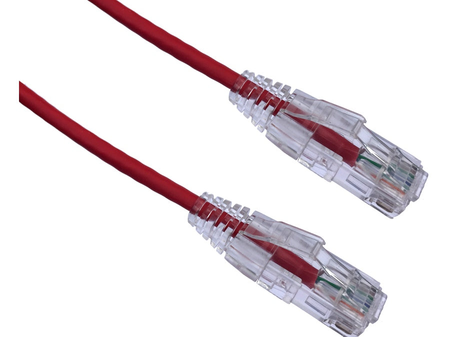 Câble de raccordement ultra-fin Axiom Cat6 Bendnflex 6 pouces, anti-accroc, 550 MHz (rouge)