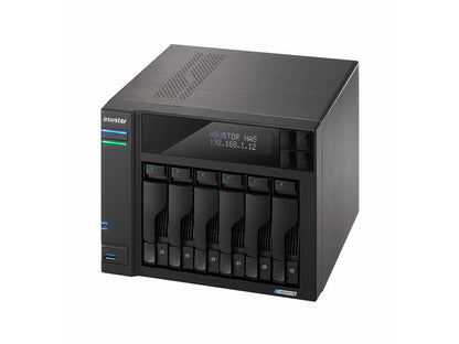 Asustor Lockerstor 6 G 2 As6706T 6 bahías NAS, cuatro núcleos a 2,0 GHz, doble