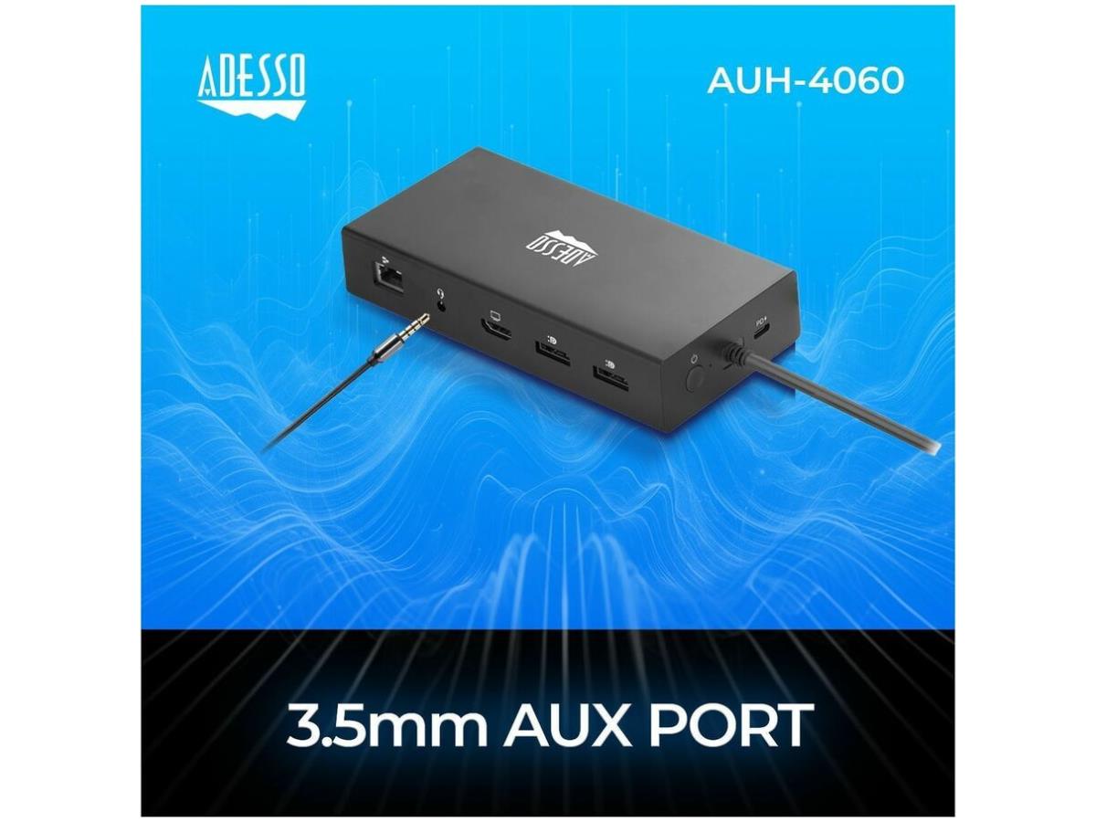 Adesso Technology 12 In-1 Usb-C Multiport Docking Station Supports