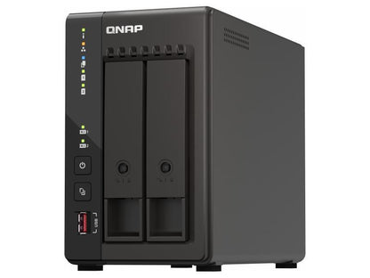 NAS de escritorio de alto rendimiento de 2 bahías de QNAP con procesador Intel Celeron de 4 núcleos
