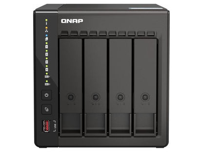 NAS de escritorio de alto rendimiento de 4 bahías de QNAP con procesador Intel Celeron de 4 núcleos