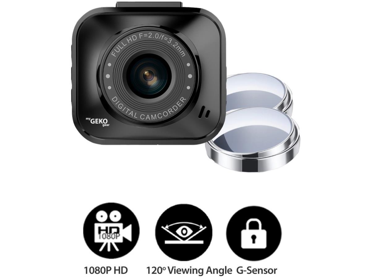 Mygekogear Orbit 122  Full Hd Dash Camera With 8Gb Dash Camera And
