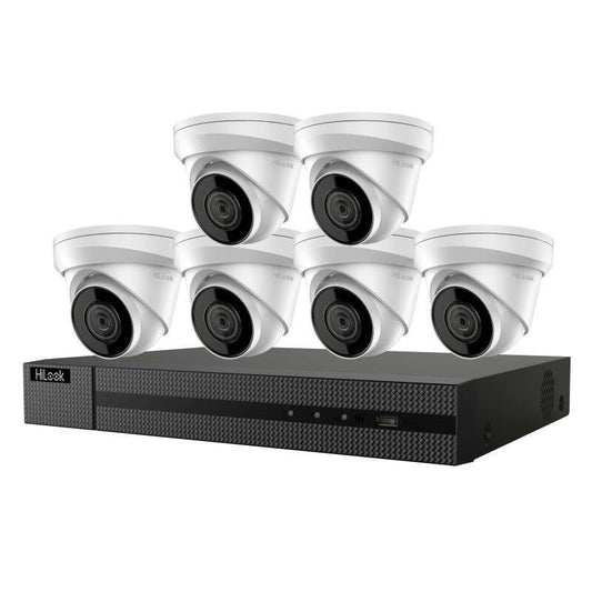 Hikvision HiLook IP Camera Kit 8 Channel 4K NVR 2TB HD, 6 x 4MP Turret Cameras (IK-6284TH-MH/P)